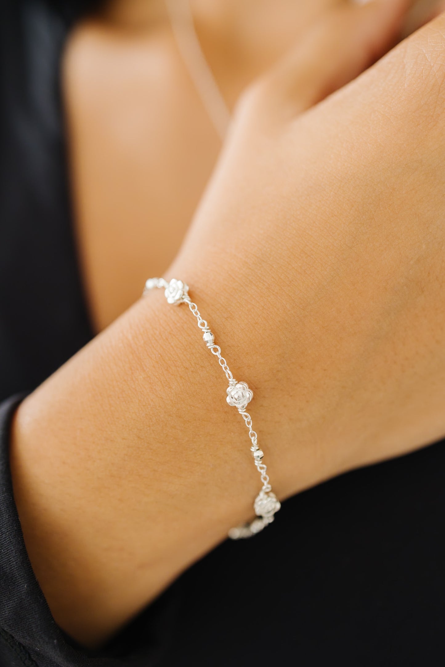 Dainty Rose Chain Bracelet