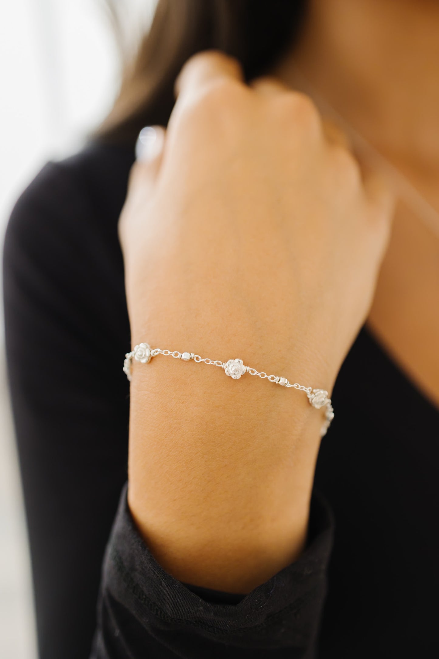 Dainty Rose Chain Bracelet