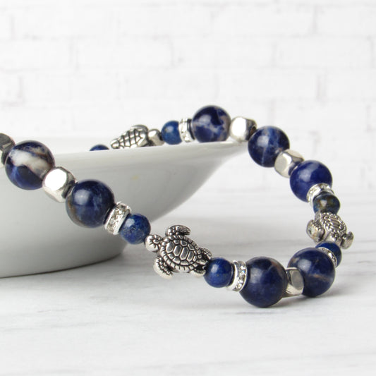 Dark Blue Turtle Bracelet