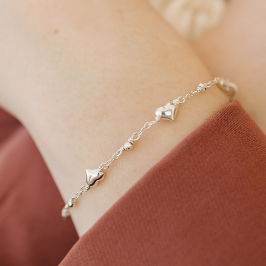 Dainty Heart Chain Bracelet
