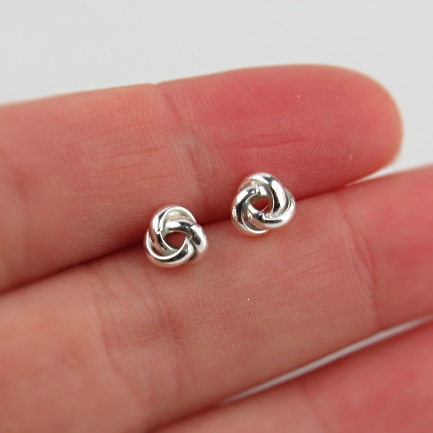 Dainty Sterling Knot Earrings
