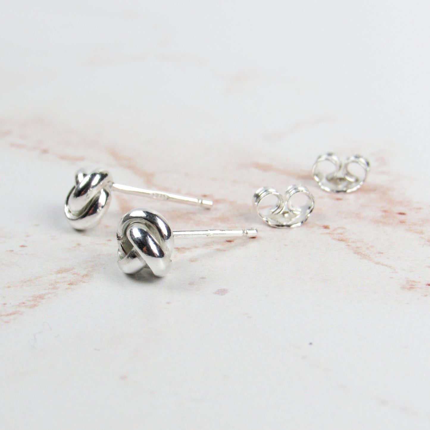 Dainty Sterling Knot Earrings