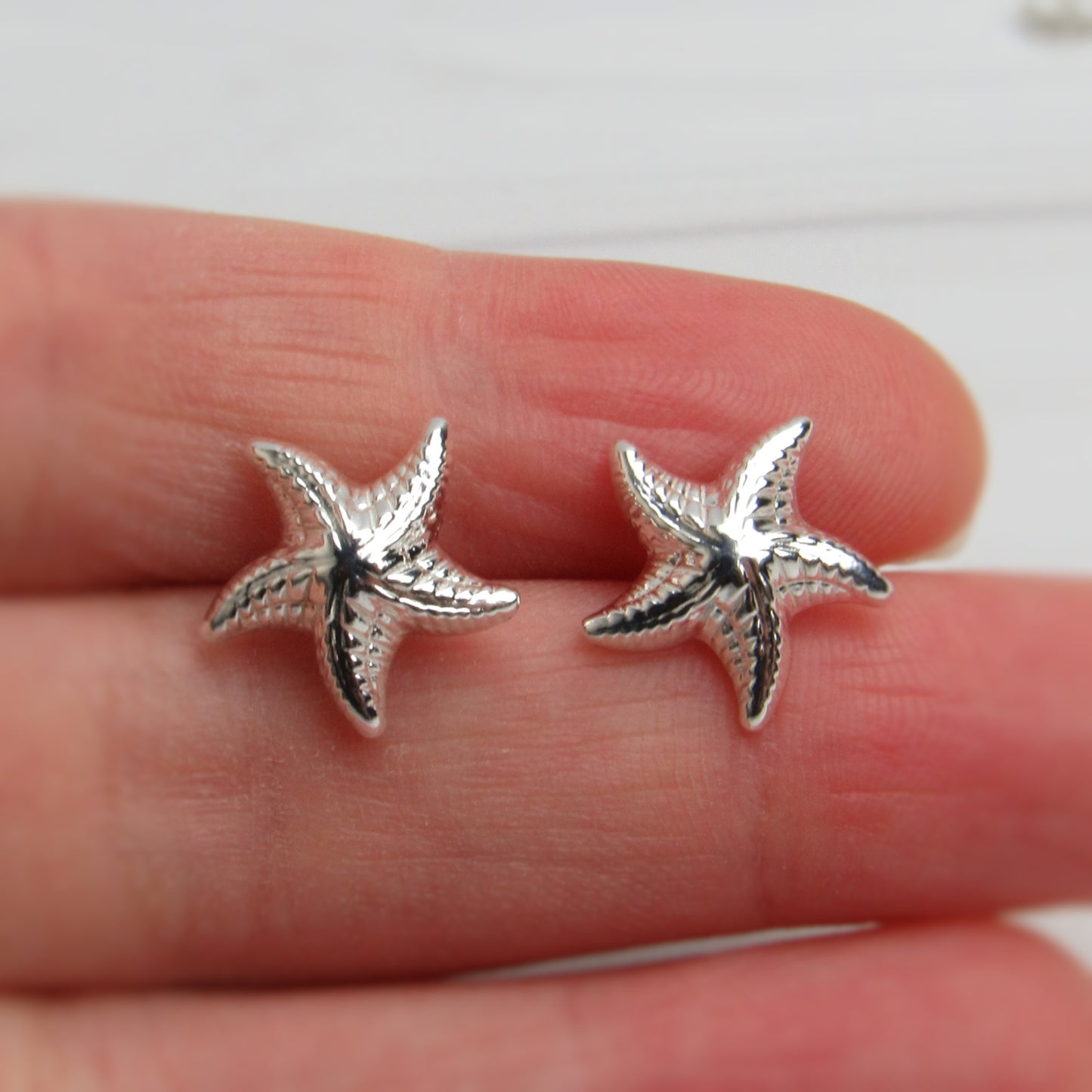 Sterling Starfish Stud Earrings