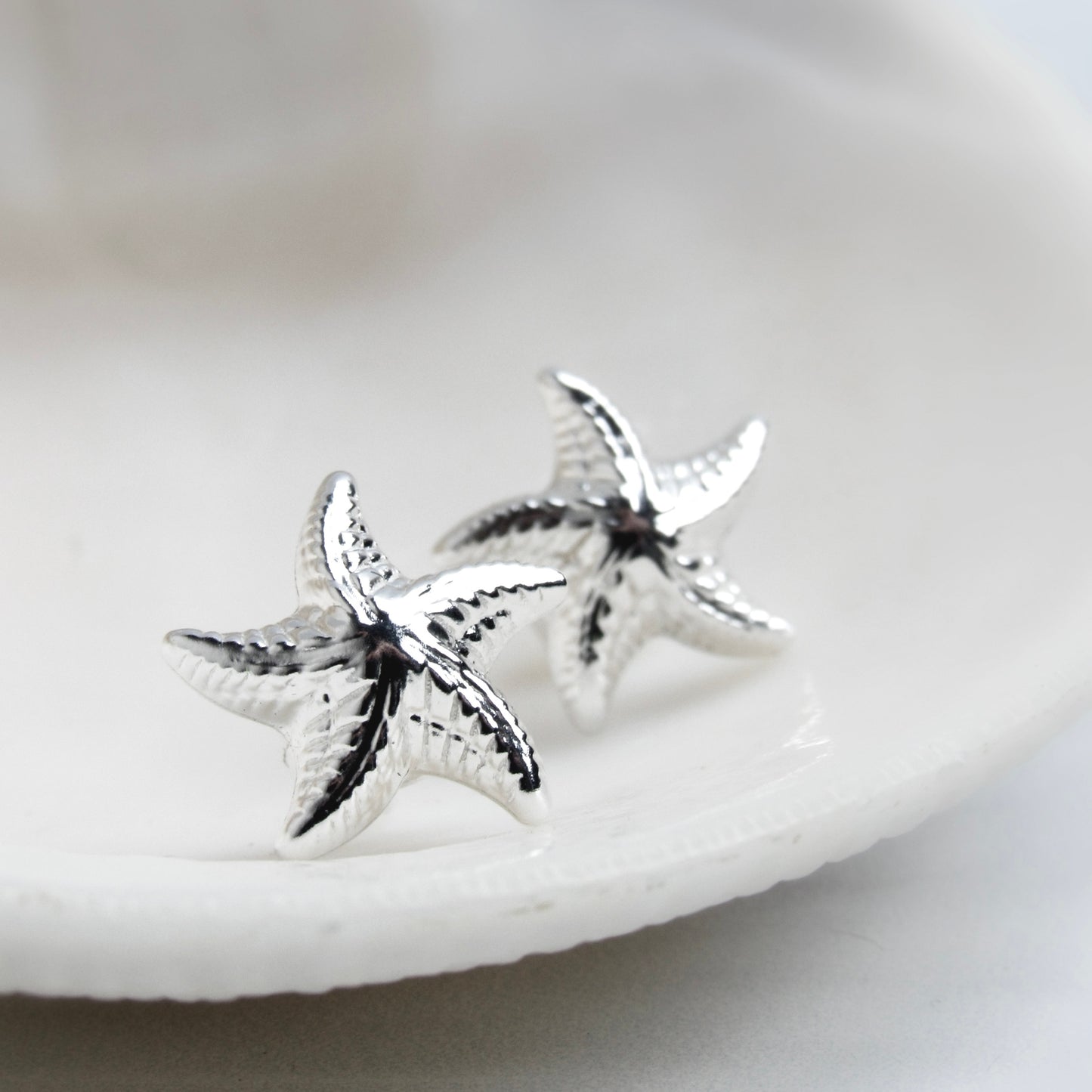 Sterling Starfish Stud Earrings