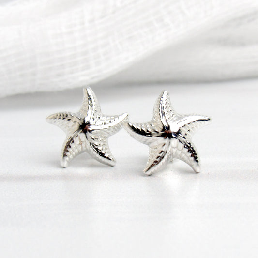 Sterling Starfish Stud Earrings