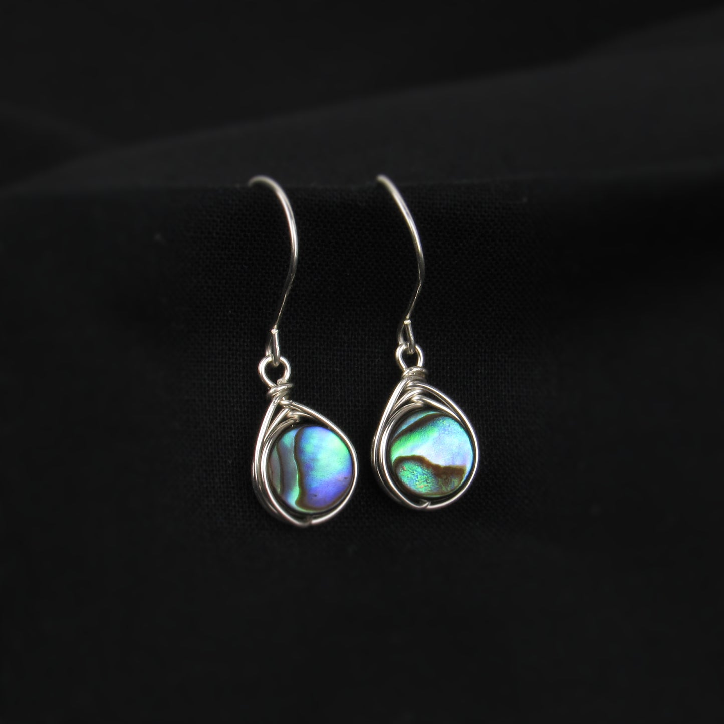 Boucles d'oreilles ormeau cercle argent 8 mm