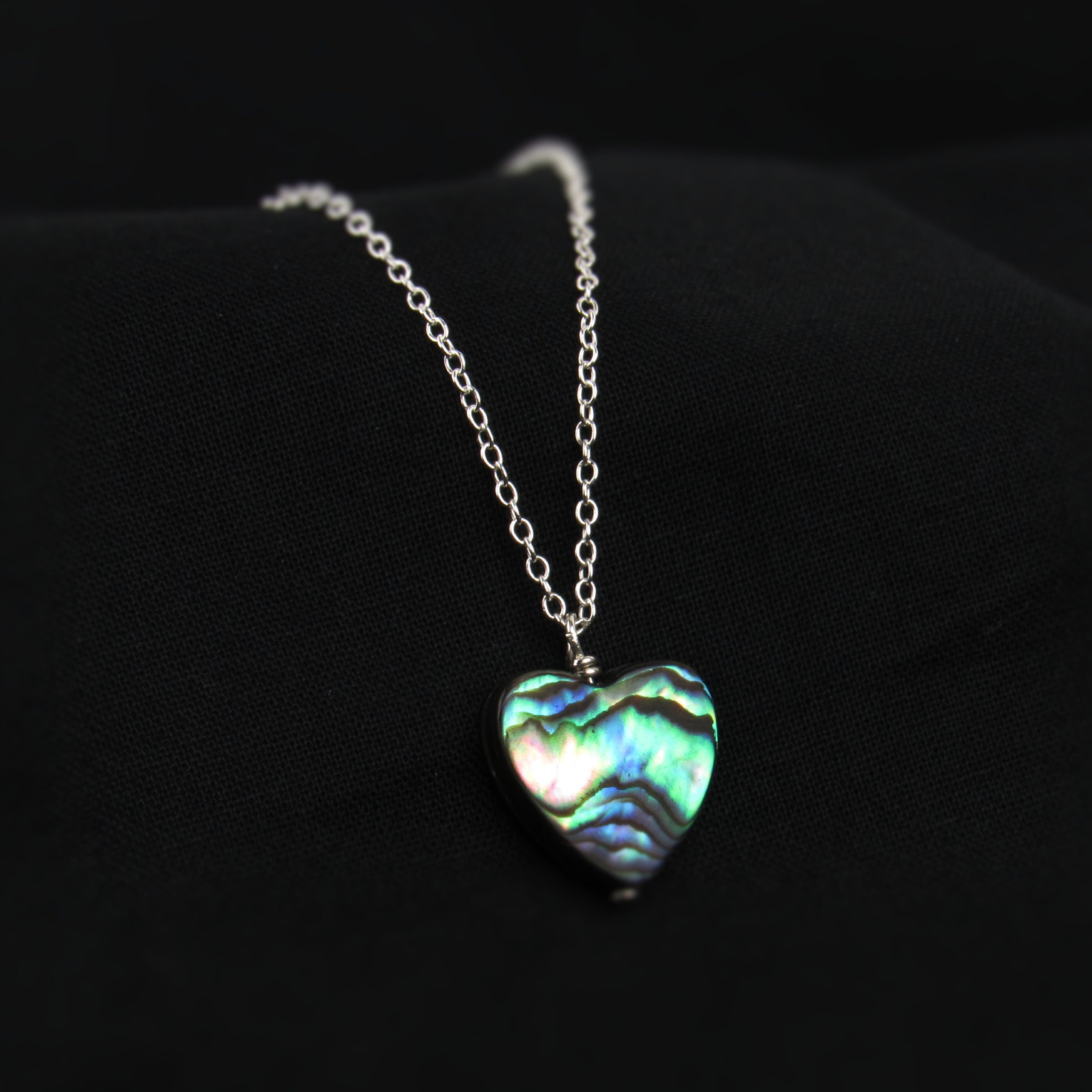 Abalone 2024 heart necklace