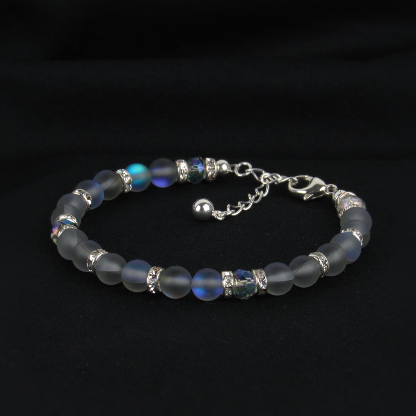 Gray Mermaid Glass Bracelet
