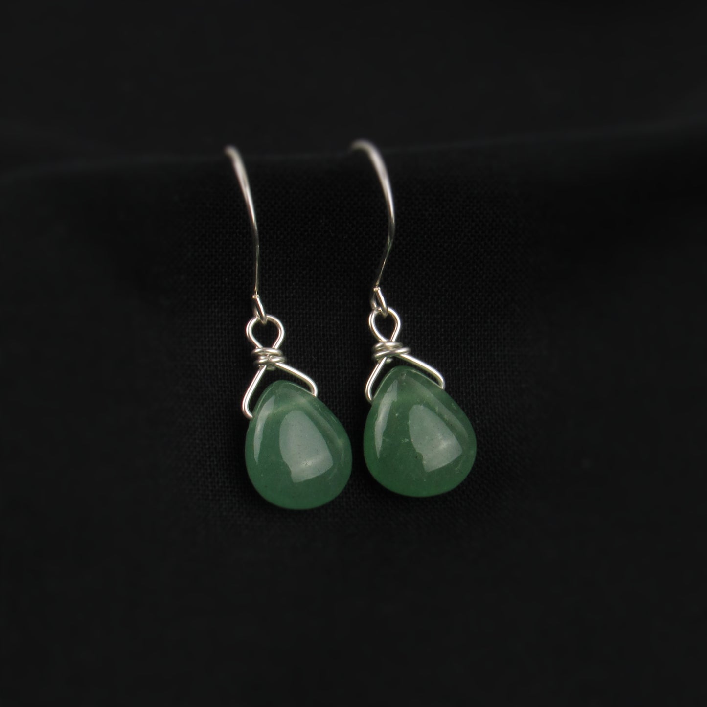 Green Aventurine Briolette Earrings