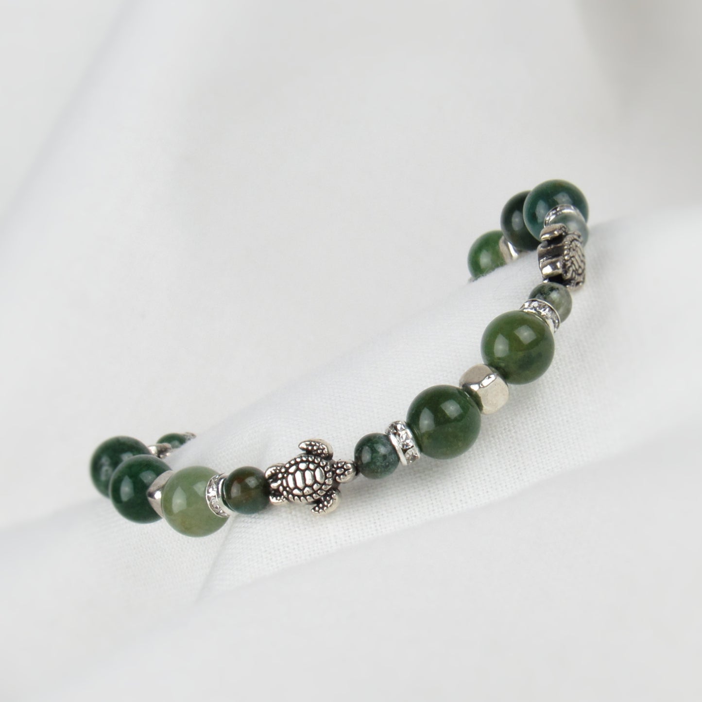 Bracelet tortue de mer vert foncé