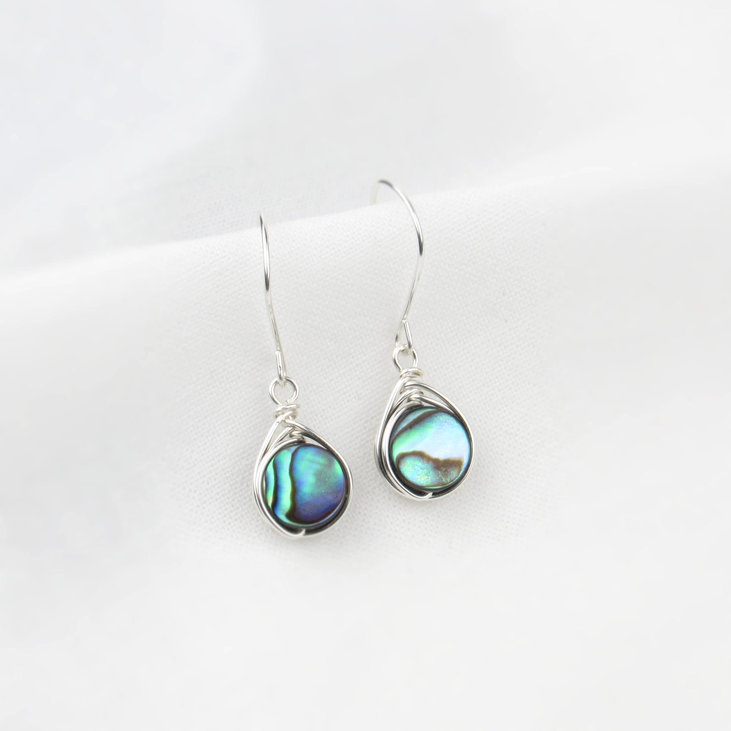 Boucles d'oreilles ormeau cercle argent 8 mm