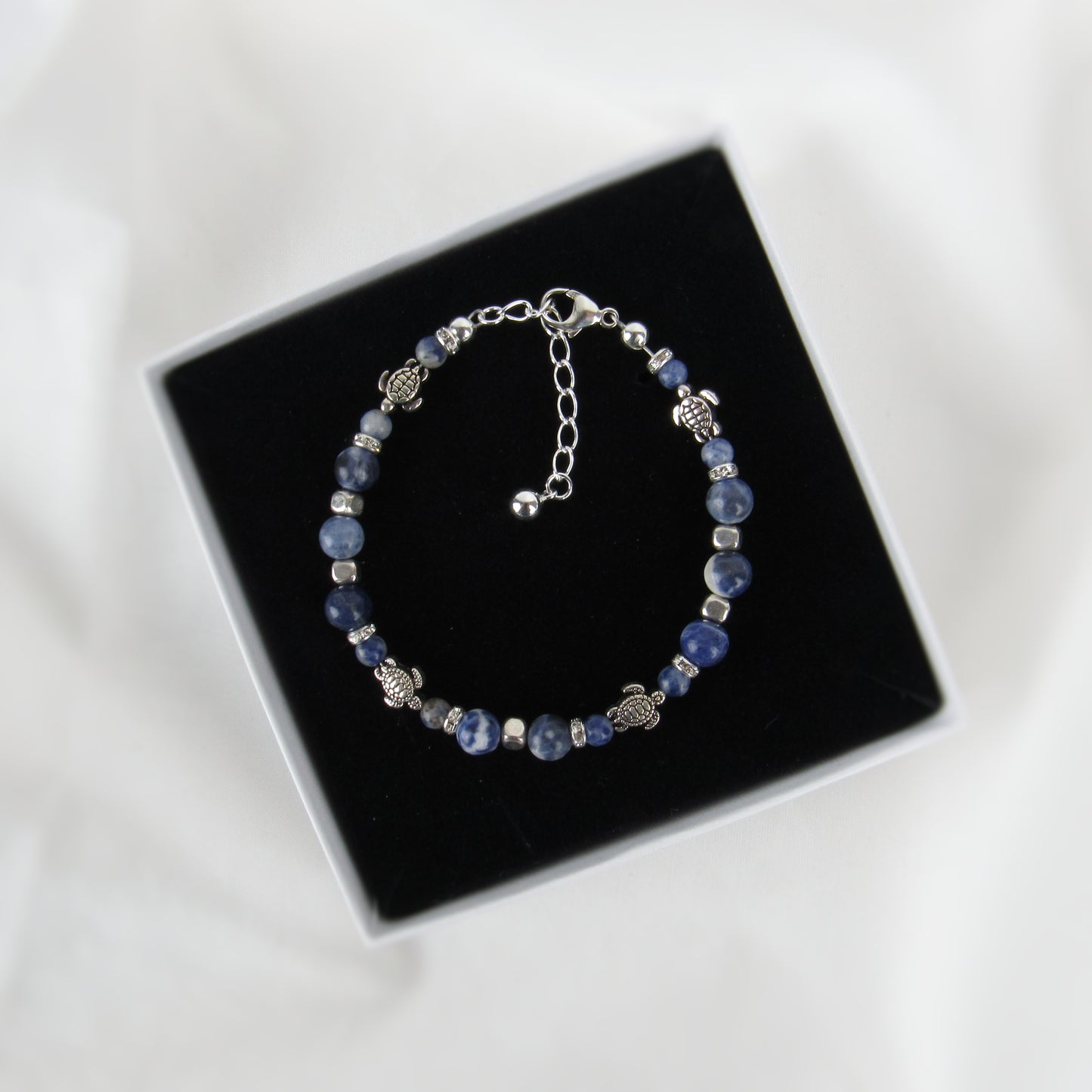 Denim Blue Sea Turtle Bracelet