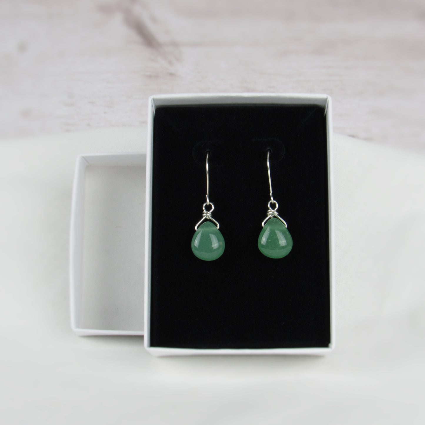 Green Aventurine Briolette Earrings