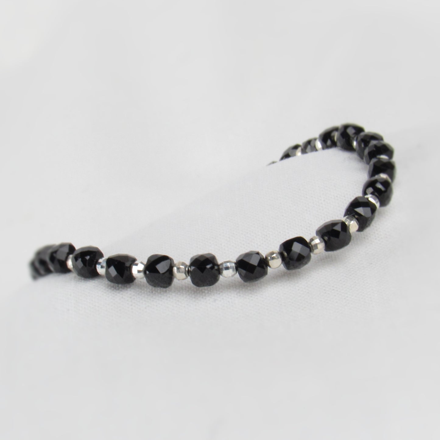 Tiny Black Gemstone Bracelet