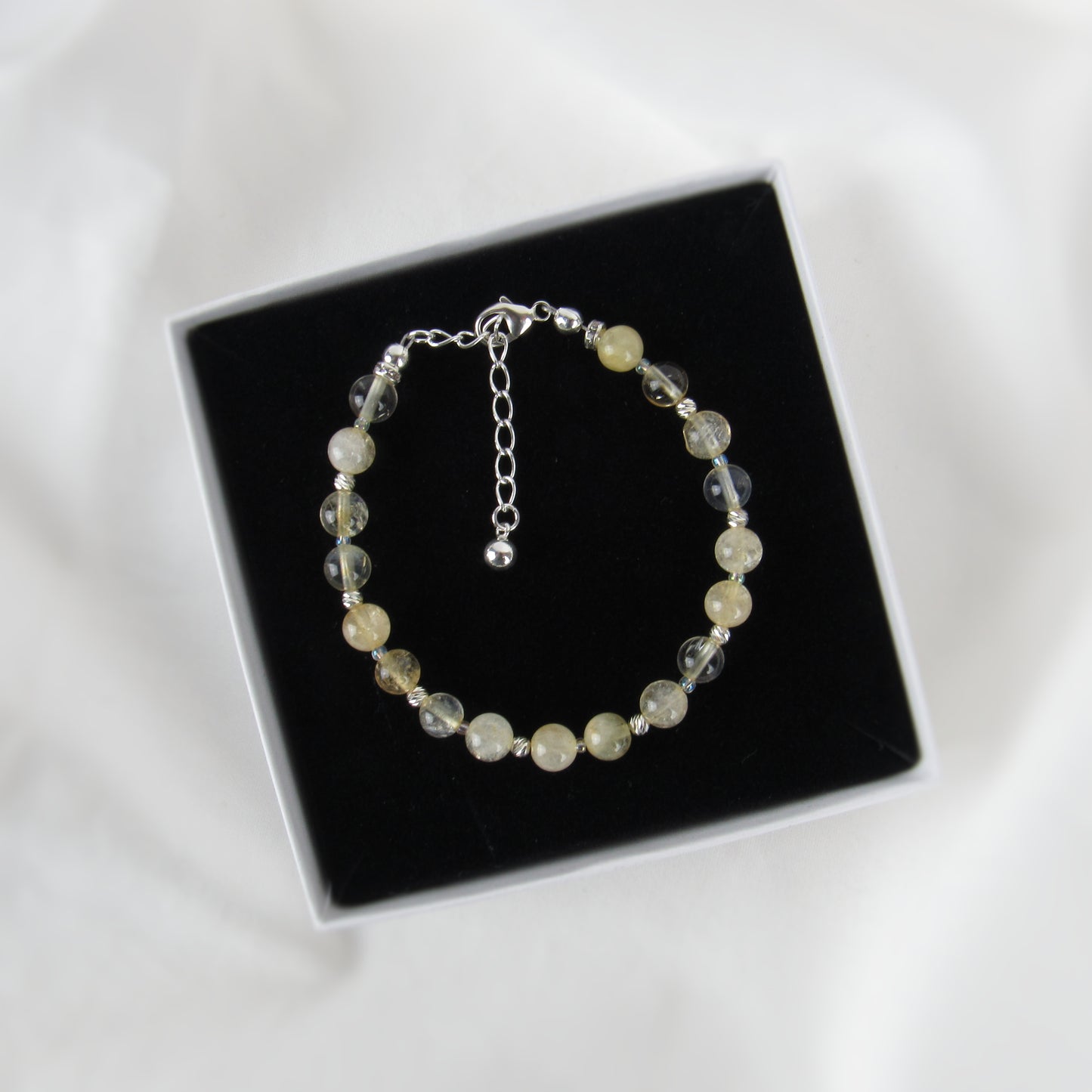 Light Yellow Bracelet with Citrine Gemstones