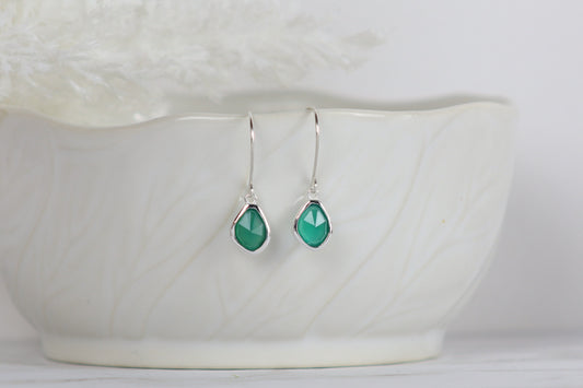 green_bezel_silver_agate_earrings