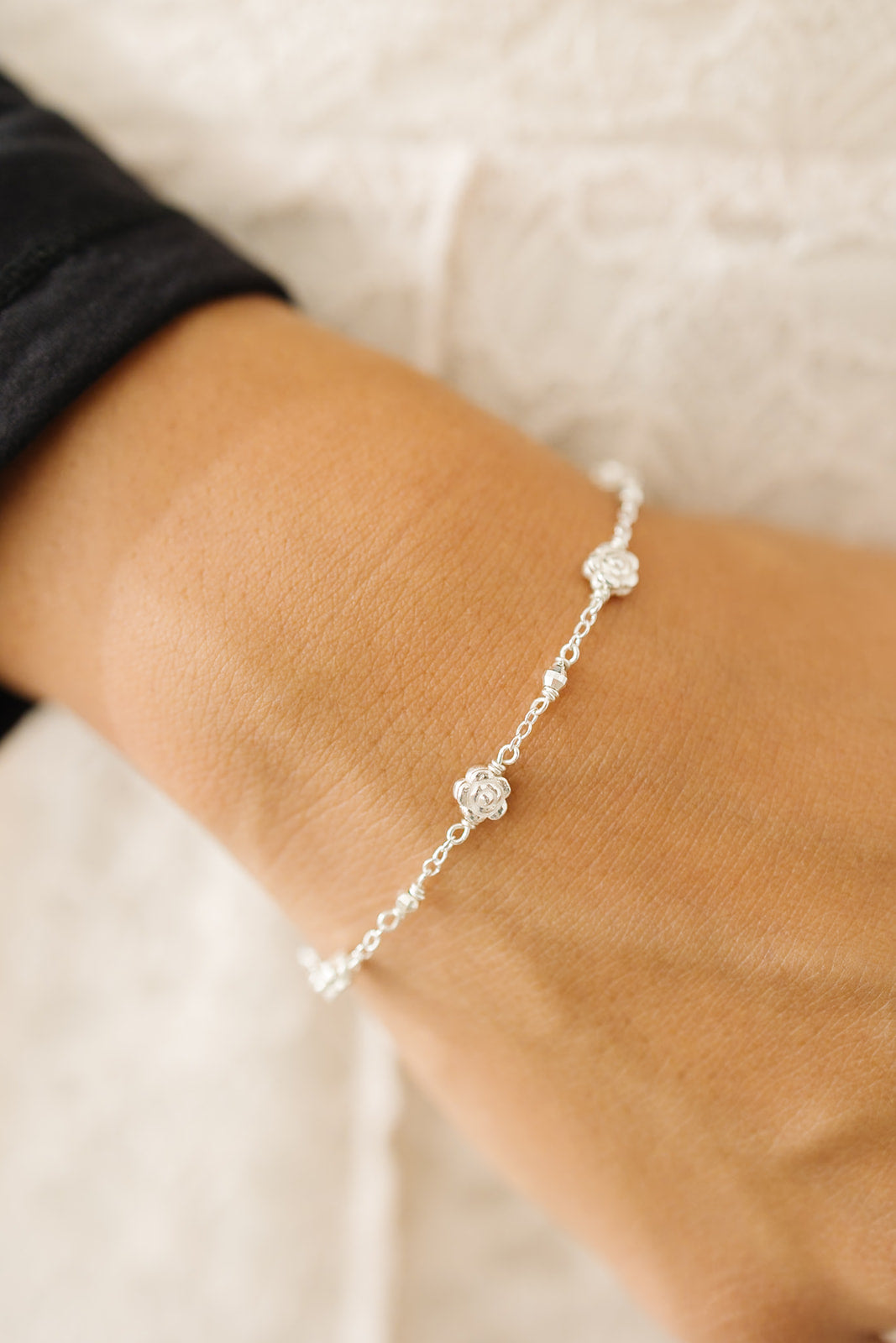 Dainty Rose Chain Bracelet