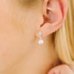 Tiny Teardrop Pearl Stud Earrings