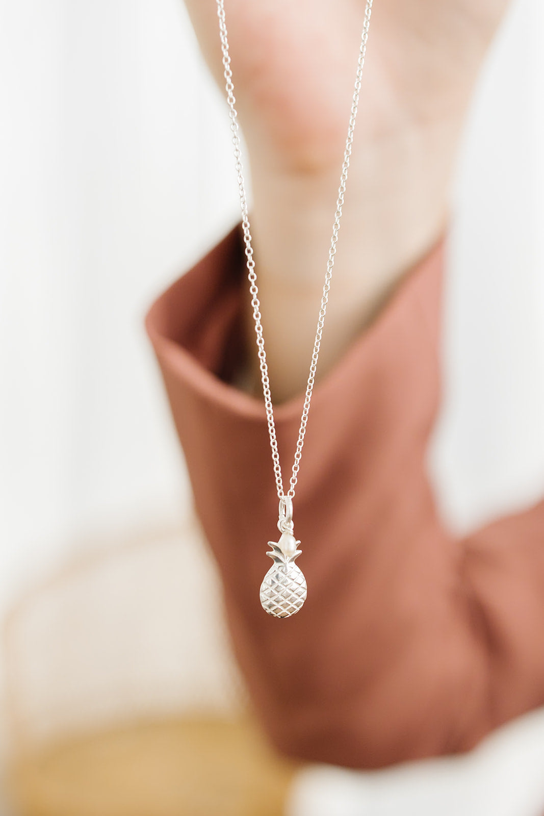 Pearl Pineapple Pendant Necklace