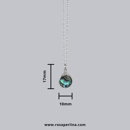 Collar de abulón con círculo pequeño de 8 mm