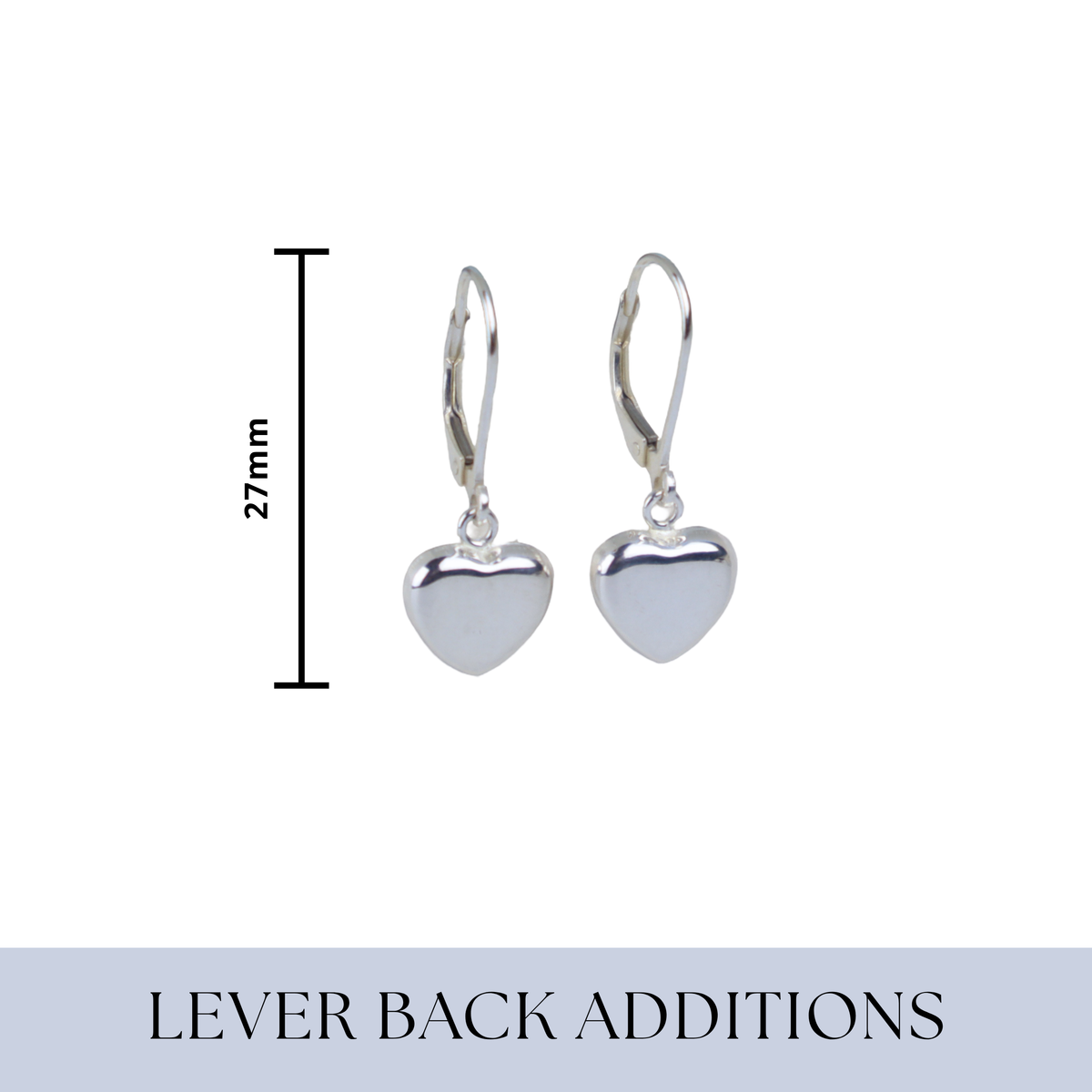 PRE-ORDER! Puff Heart Dangle Earrings Double-Sided (Sterling Silver)