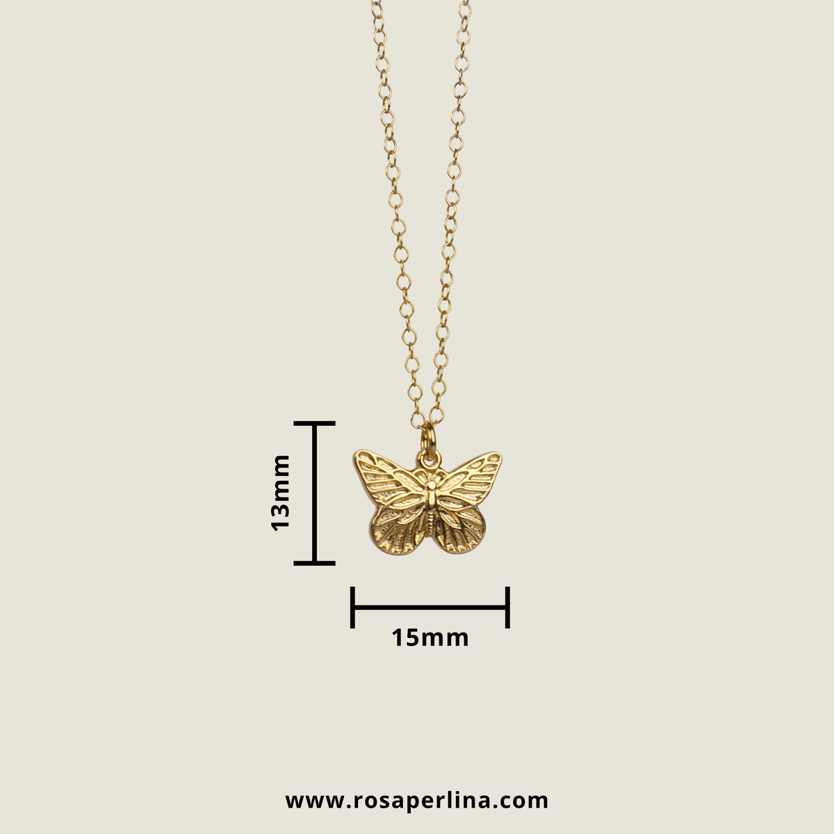 PRE-ORDER! Gold Intricate Butterfly Pendant Necklace (14k Gold-Filled)