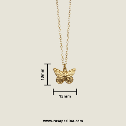 PRE-ORDER! Gold Intricate Butterfly Pendant Necklace (14k Gold-Filled)