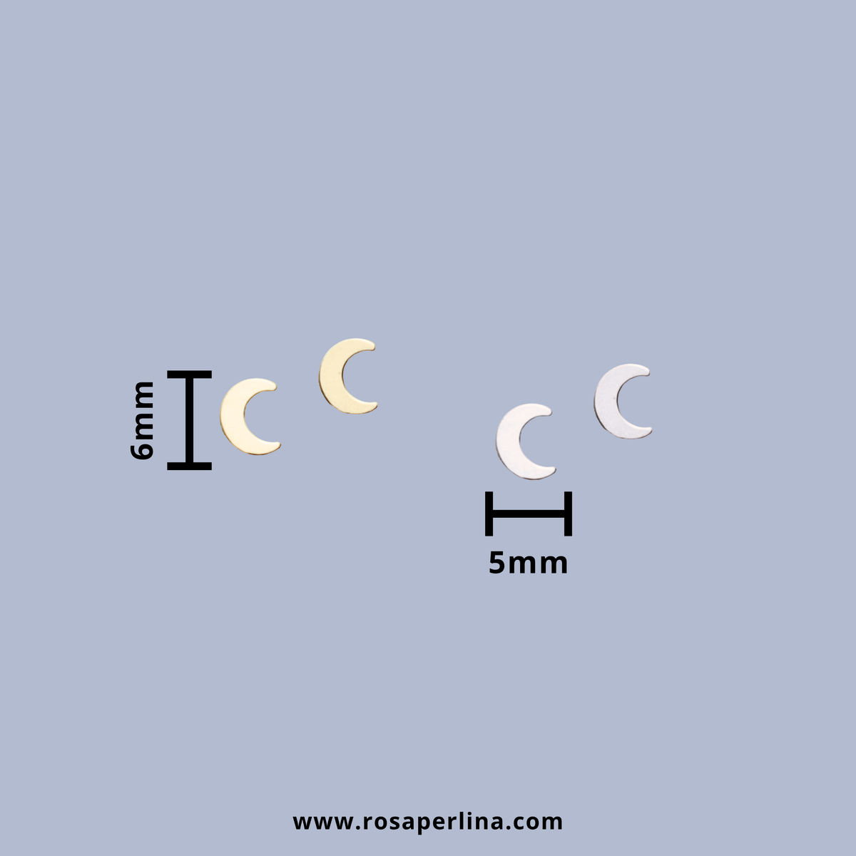 tiny crescent moon earrings dimensions 