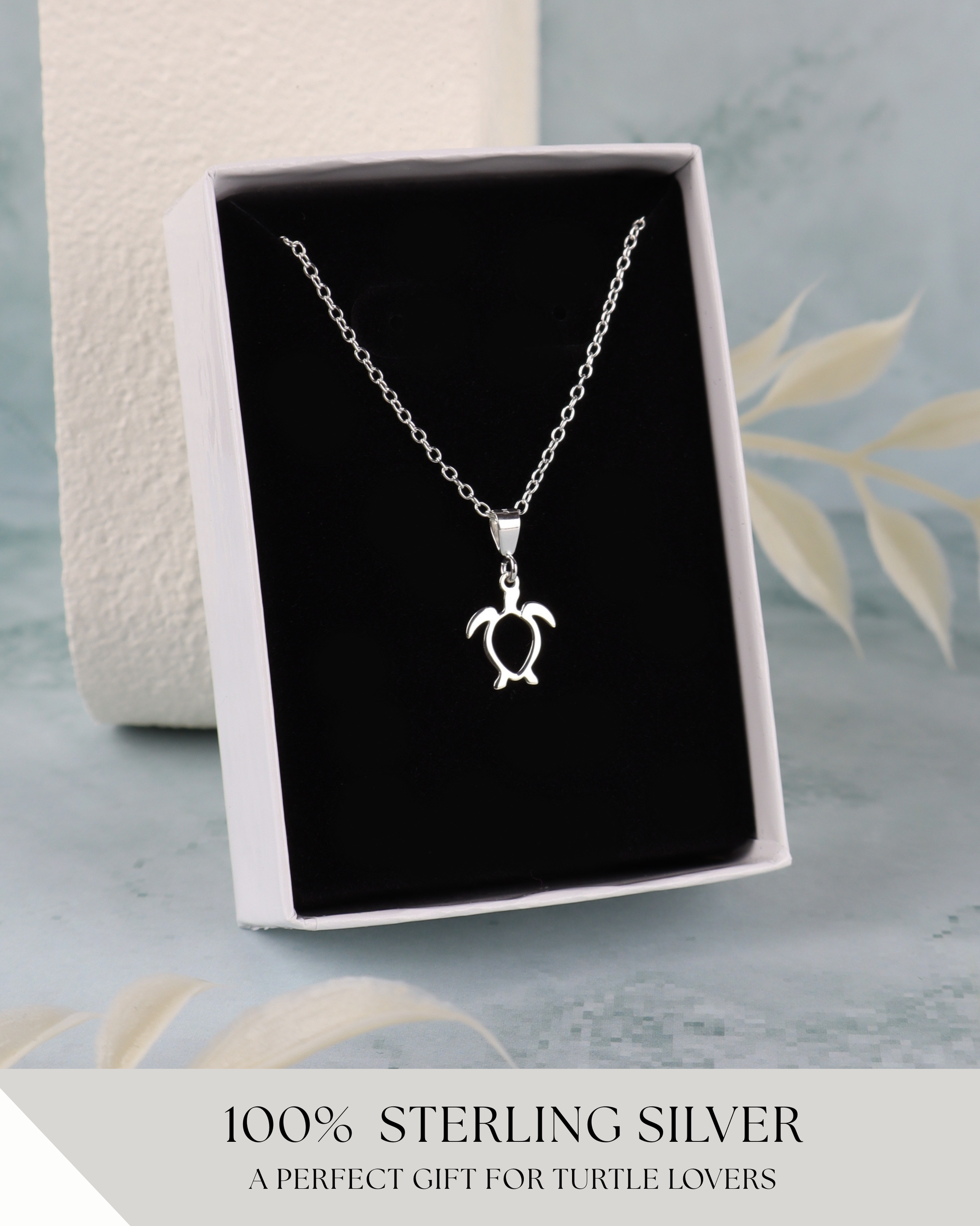 sterling silver sea turtle necklace for women infographic 
