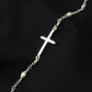 Dainty Cross Bracelet with Magnetic Clasp