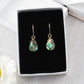 Gold Teardrop Abalone Earrings