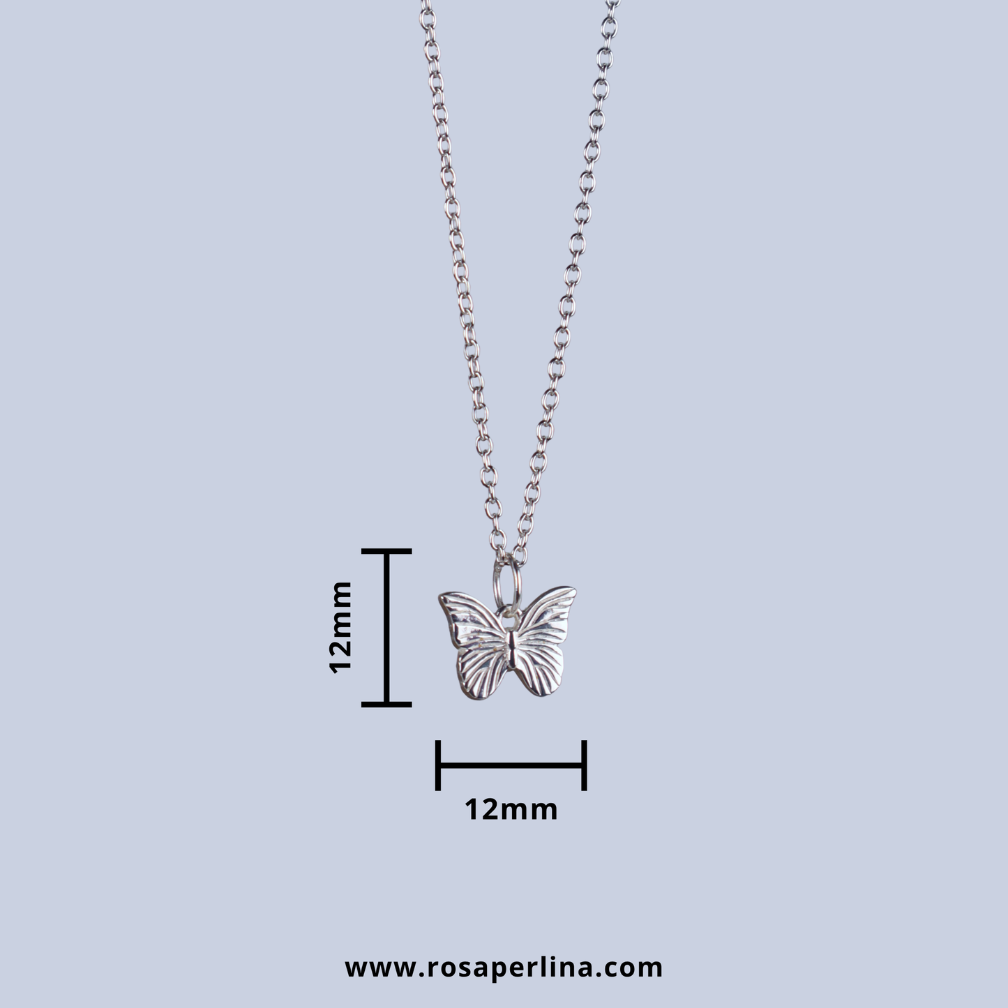 butterfly pendant necklace dimensions by rosa perlina jewelry