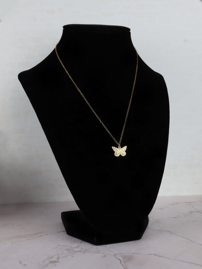 PRE-ORDER! Gold Intricate Butterfly Pendant Necklace (14k Gold-Filled)