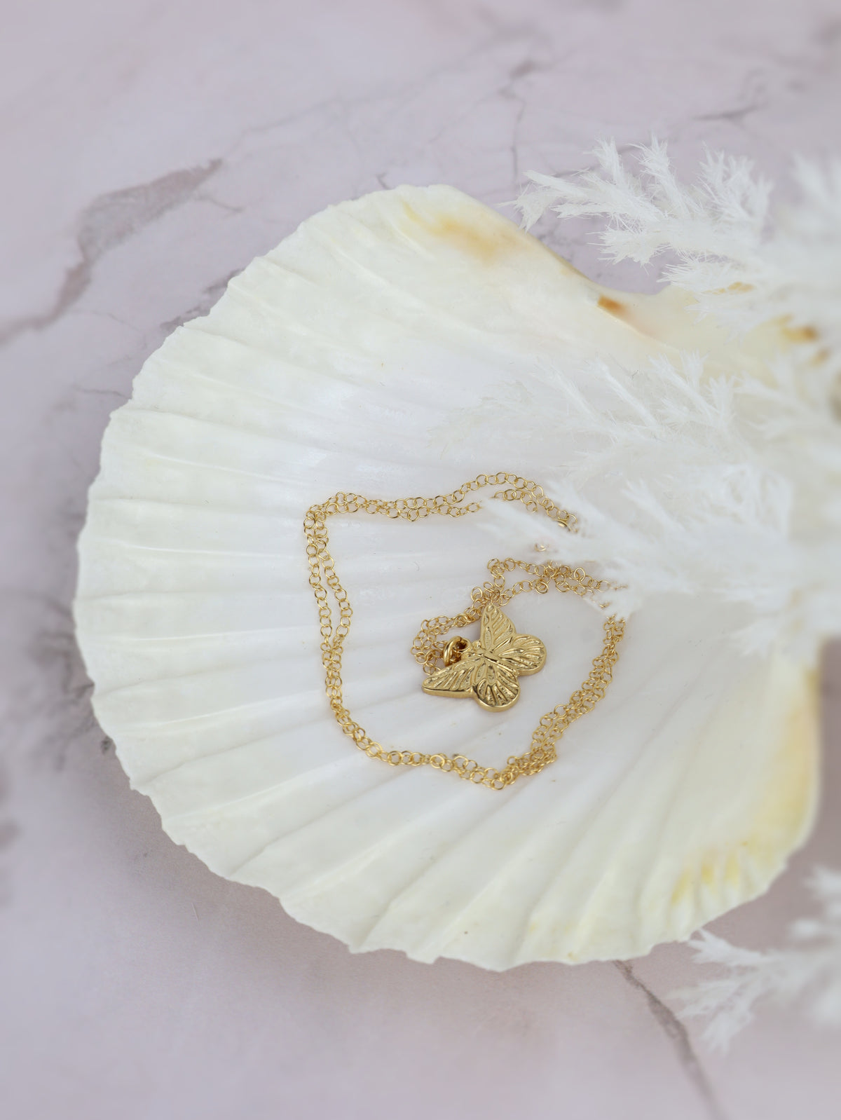PRE-ORDER! Gold Intricate Butterfly Pendant Necklace (14k Gold-Filled)