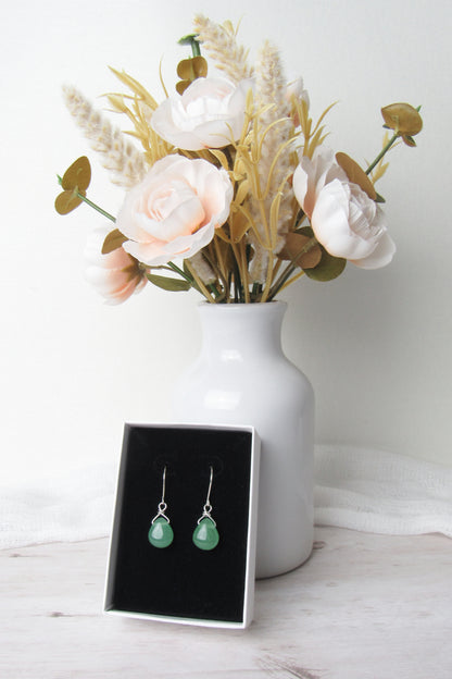 Green Aventurine Briolette Earrings