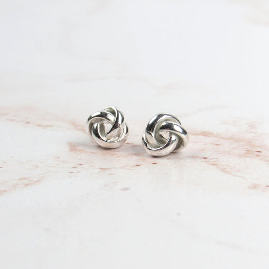 Dainty Sterling Knot Earrings