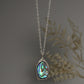 Oval Silver Abalone Necklace