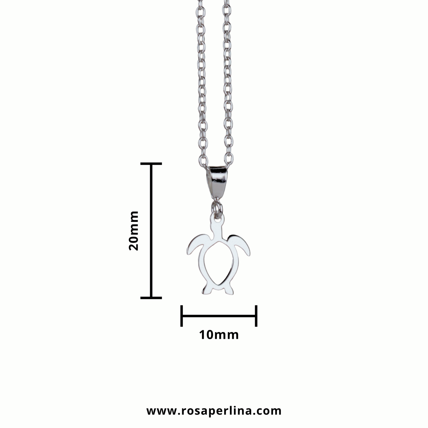 sterling silver sea turtle necklace for women dimensions