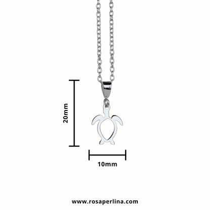 sterling silver sea turtle necklace for women dimensions