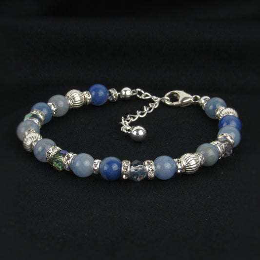 Silver and Blue Aventurine Bracelet