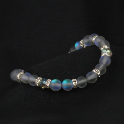 Bracelet en verre sirène gris 