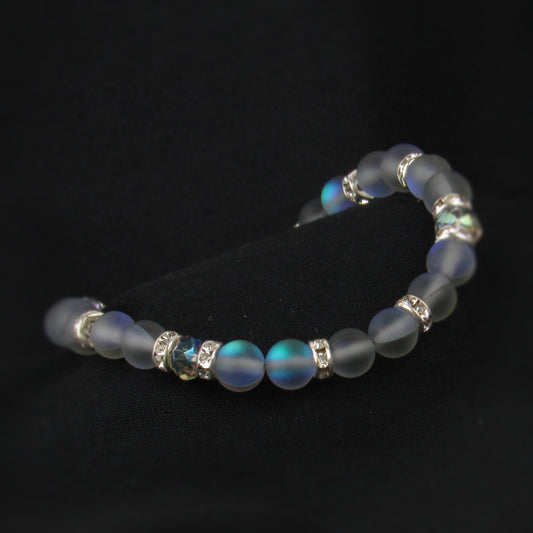 Gray Mermaid Glass Bracelet