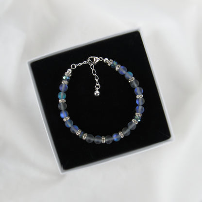 Bracelet en verre sirène gris 