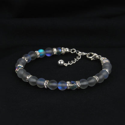 Bracelet en verre sirène gris 