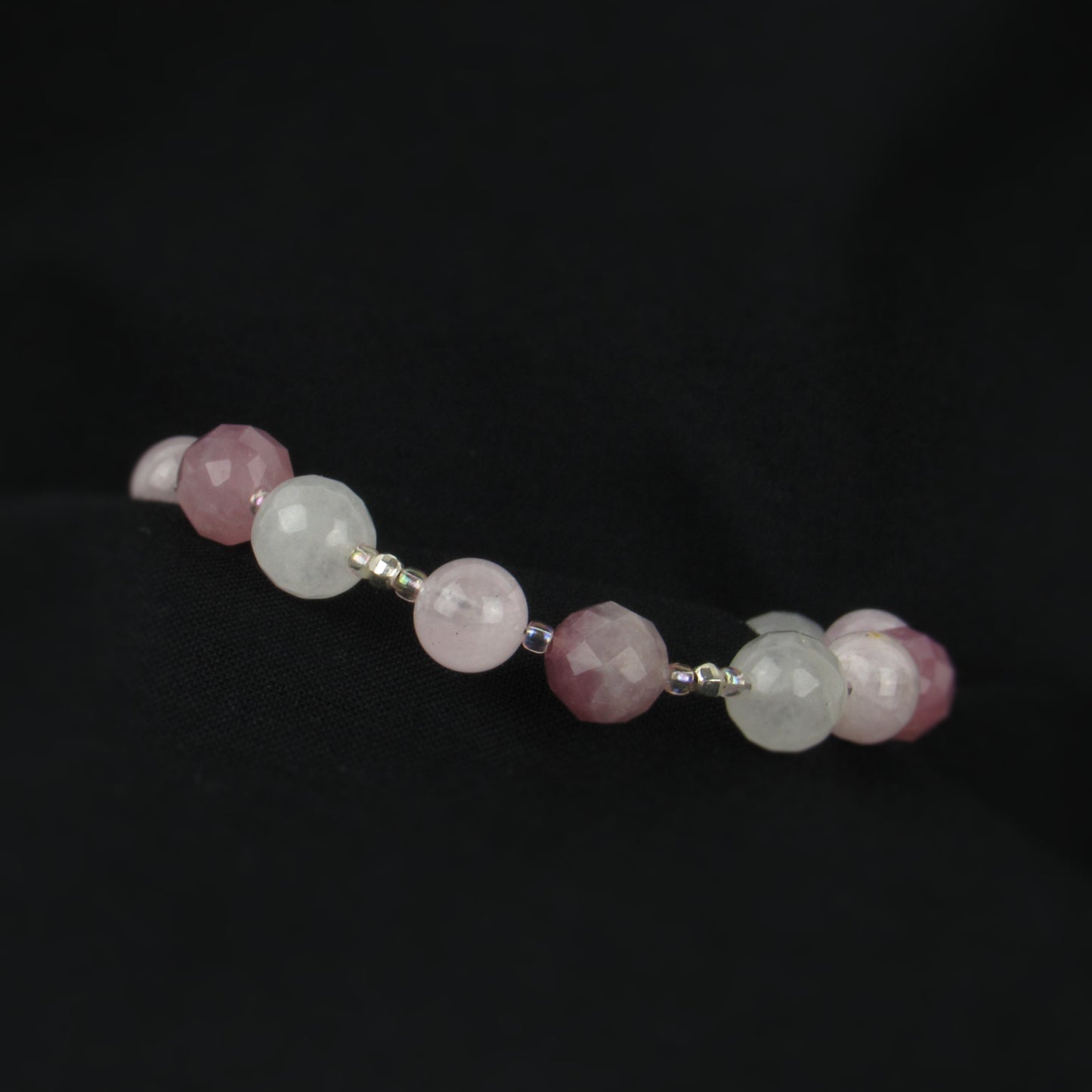 Pink Gemstone Bracelet with Kunzite and Rose Quartz