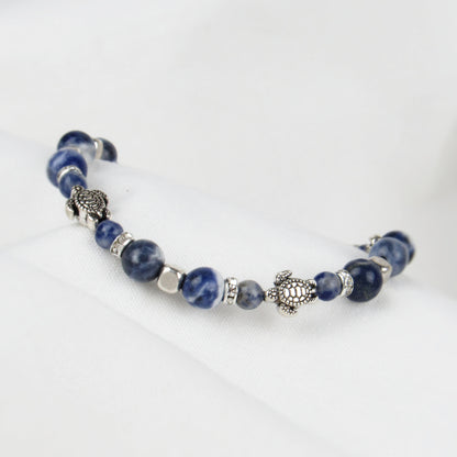Denim Blue Sea Turtle Bracelet