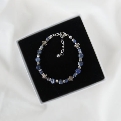 Denim Blue Sea Turtle Bracelet